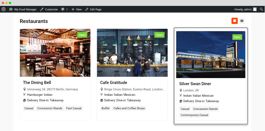 Restaurants-preferred restaurant